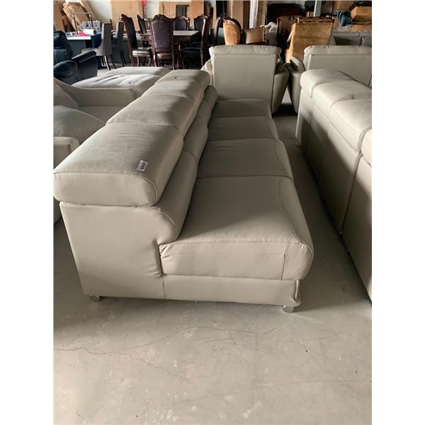 Leather Modular 4 Pce Cream Living room Seating System