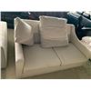 Image 1 : Cream contemporary 2 seat Loveseat upholstered