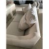 Image 3 : Cream contemporary 2 seat Loveseat upholstered
