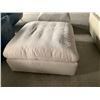 Image 1 : White cotton Linen oversized ottoman