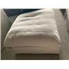 Image 3 : White cotton Linen oversized ottoman