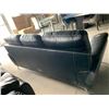 Image 4 : Black Leather Sleek Style 3 seat Sofa with chrome legs