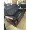 Image 1 : Rawhide Brown Leather 2 seat power reclining loveseat