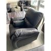 Image 3 : Grey Overstuffed Leather Reclining Chair