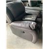Image 4 : Grey Overstuffed Leather Reclining Chair