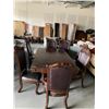 Image 2 : Solid Wood Ornate 7 Piece dining Set with Pedestal Table & 6 matching chairs