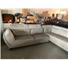 Image 2 : L shaped Sectional Upholstered Cream Sofa Livingroom Suite