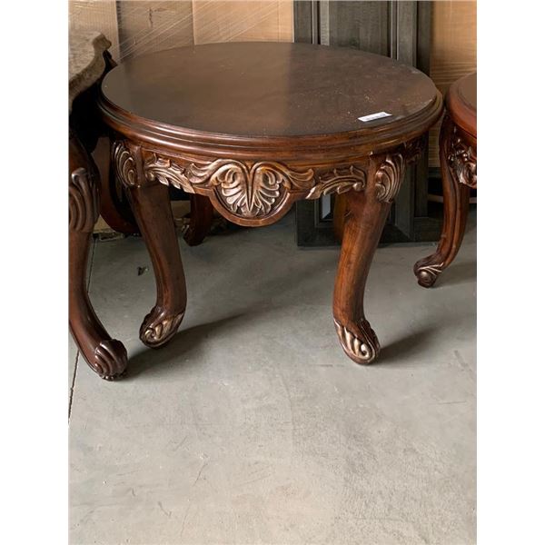 Round Queen Anne Style Side Table