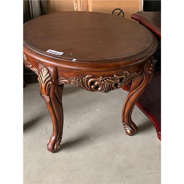 Round Queen Anne Style Side Table