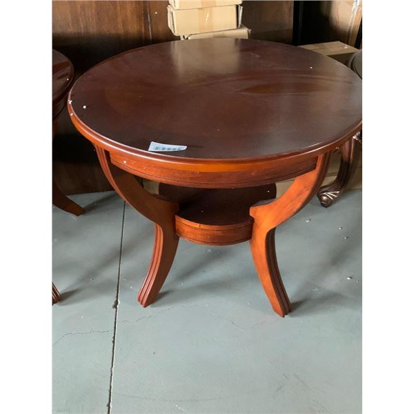 Solid Wood Round Top Occasional Table