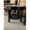 Image 2 : Beveled Glass Insert Black round Side Table