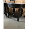 Image 2 : Beveled Glass Insert Black round Side Table