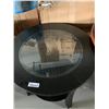 Image 3 : Beveled Glass Insert Black round Side Table