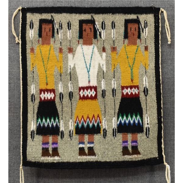 NAVAJO INDIAN YEI TEXTILE