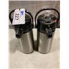 Image 2 : LOT OF 2 INSULATED STAINLESS STEEL COFFEE CARAFE'S