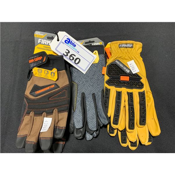 LOT OF FIRMGRIP "TOUCHSCREEN" WORK GLOVES ( XL & LG )