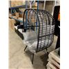 Image 2 : PATIO FURNITURE WAREHOUSE RT1010 BLACK RATTAN EGG CHAIR WITH CUSHIONS