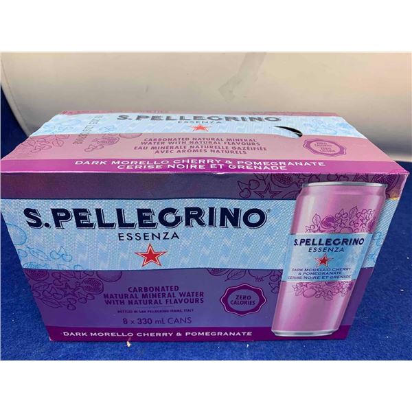 S. Pellegrino Dark Morello Cherry & Pomegranate Carbonated Natural Mineral Water (8 x 330ml)