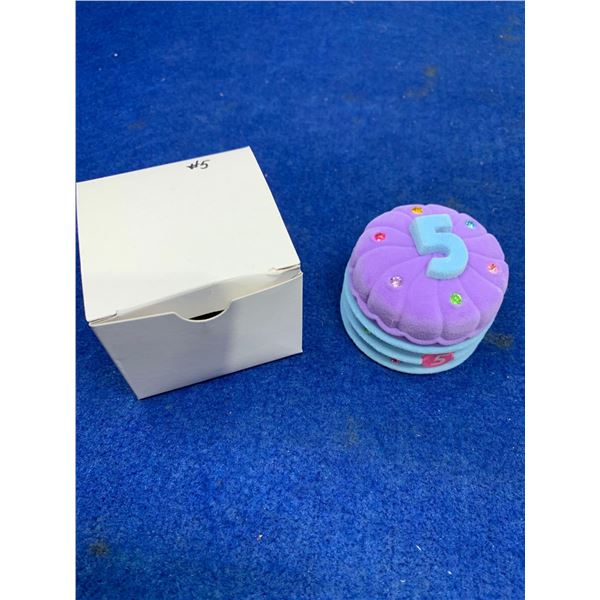 5th Birthday Necklace and Cake Shaped Jewelry Box