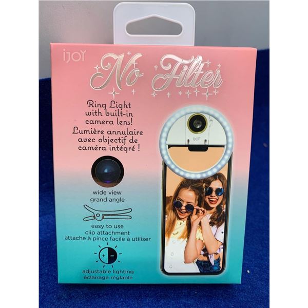 No Filter Ring Light with Built-in Camera Lens