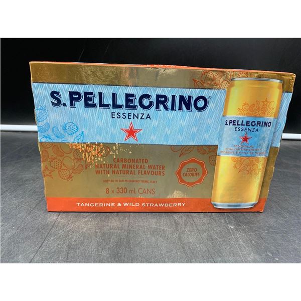 S. Pellegrino Tangerine & Wild Strawberry Carbonated Natural Mineral Water (8 x 330ml)