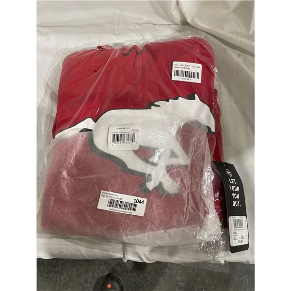 Stampeders Headline Hoodie Colour: Red Size: Small