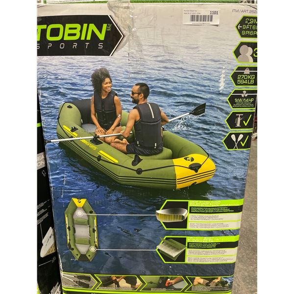 Tobin Canyon Pro Inflatable Boat Set 9'6" x 50"x18"-open box as is