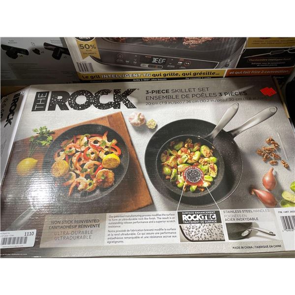3 Piece Rock Frying Pan Set Size: 7.9", 10.2", 11.8"