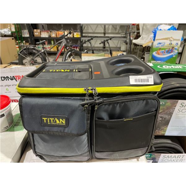 Titan Fabric Cooler with Lid Hatch and Drink Rests