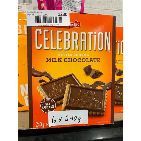 Leclerc Celebration Milk Chocolate Butter Cookies 6x240g