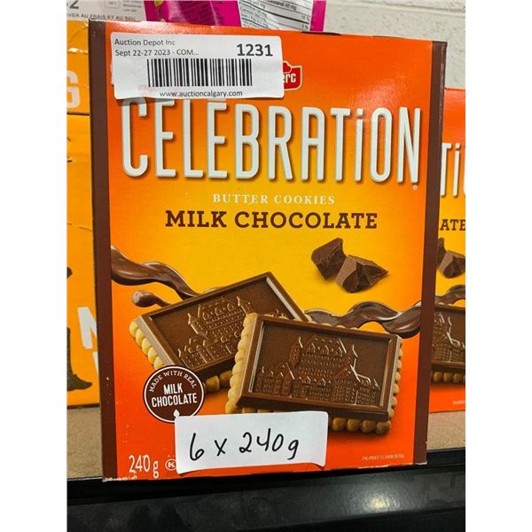 Leclerc Celebration Milk Chocolate Butter Cookies 6x240g