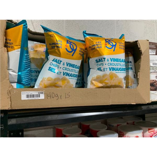 59th Street Salt & Vinegar  Chips 15 x 140g