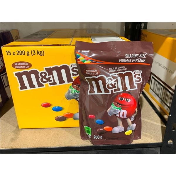 M&M's Milk Chocolate Candies Sharing Size 15 x 200g