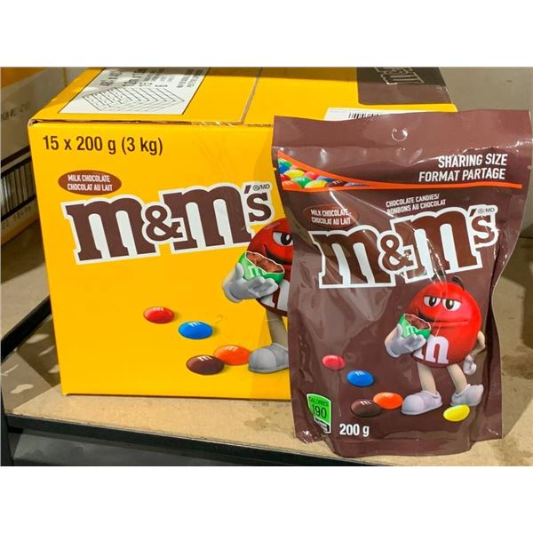 M&M's Milk Chocolate Candies Sharing Size 15 x 200g