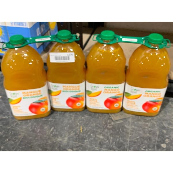 Grown Right Organic Mango Orange Juice 4 x 1.89L