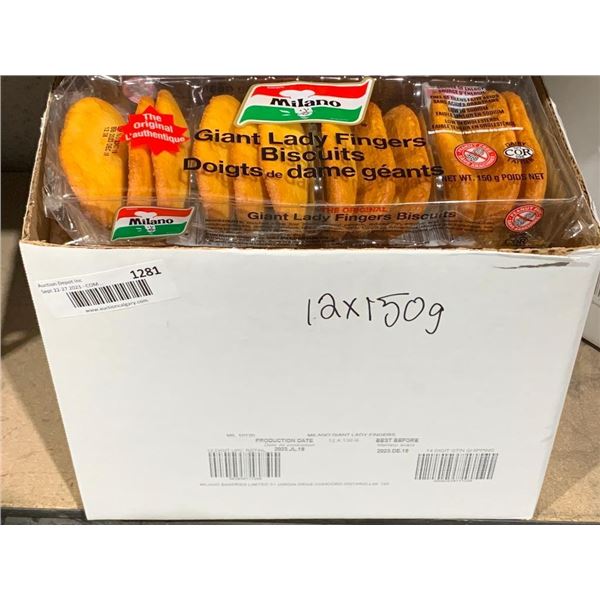 Milano Giant Lady Fingers Biscuits  12 x 150g