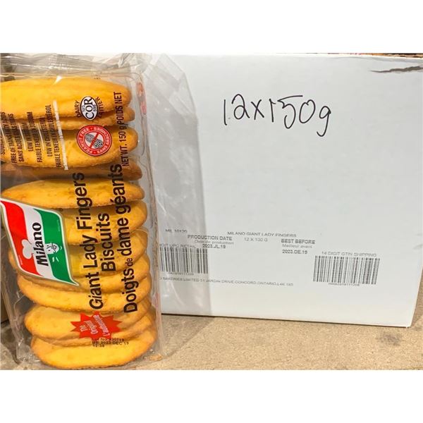 Milano Giant Lady Fingers Biscuits  12 x 150g