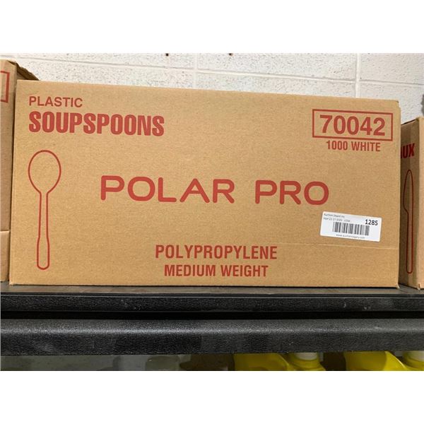 Polar Pro Plastic Soup Spoons  White 1000 pcs