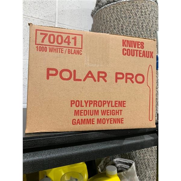 Polar Pro Plastic Knives White 1000 pcs