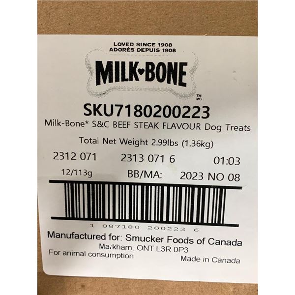 Milk Bone Soft & Chewy Beef Steak Flavor Treats 12 x 113g