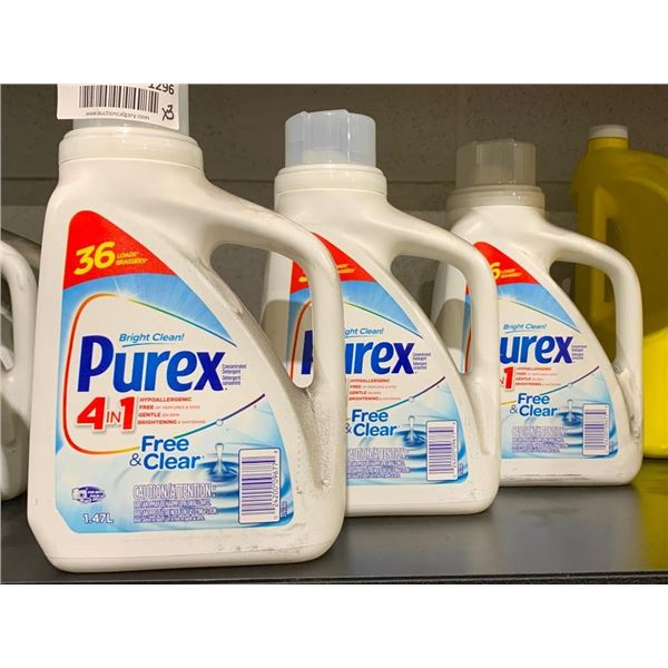Purex 4 in 1 Free & Clean Concentrated Detergent 1.47 L x 3