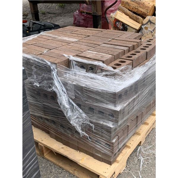 Pallet Lot  Of Brown 8 in. x 4 in. x 2 in. Clay Brick