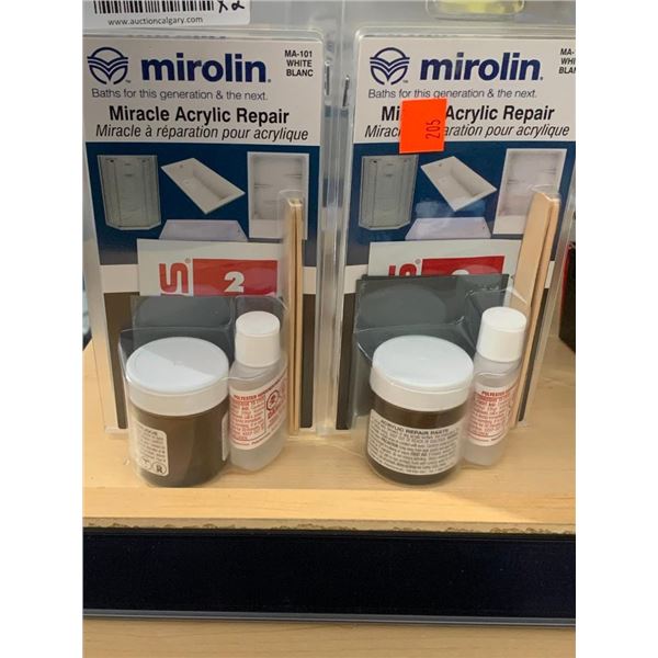 Mirolin Miracle Acrylic Repair Kit  MA-101 White x's Kit