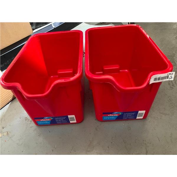 Vileda 15 Litre Bucket w/ Pouring Spout x 2