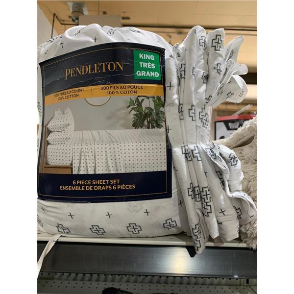 Pendleton King Size 300 Thread Count 6pc Sheet Set