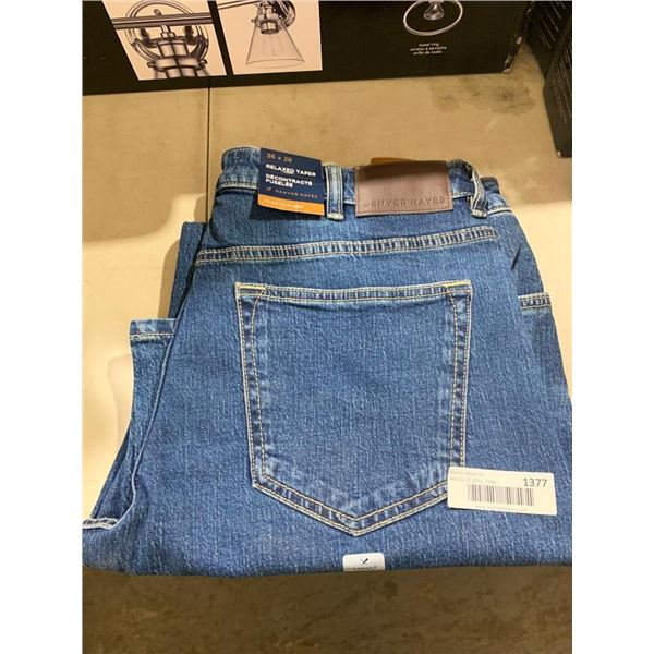Denver Hayes Mens Jeans Relaxed Taper 36x28