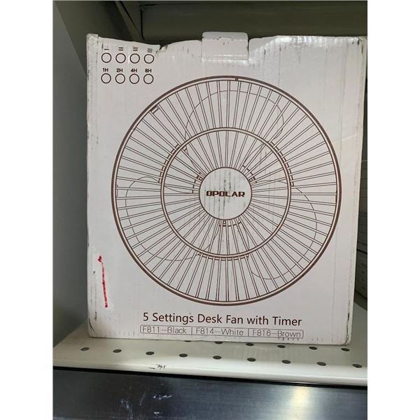5 Setting Desk Fan with Timer