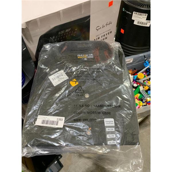 Dakota Work Pro Mens Long Sleeve Button Up Moss 2XL