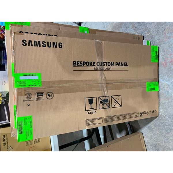 Samsung Bespoke Custom Refrigerator Panel Charcoal Glass Upper Panel