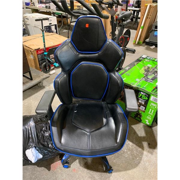 Blue  Gaming Computer Chair on Casters